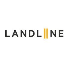 Logo of Landline company in bold typography.