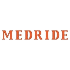 "MEDRIDE logo in bold orange letters"